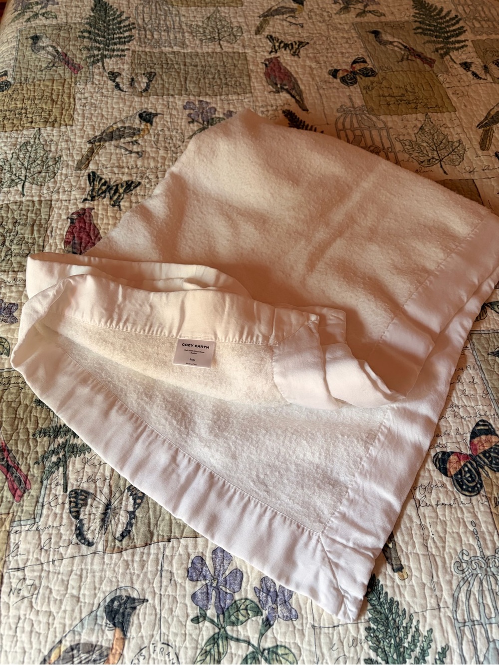 Cozy Earth White Bamboo Baby Blanket